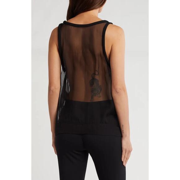 New VALENTINO Garavani Sheer 100% Silk Tank Top - Picture 2 of 10